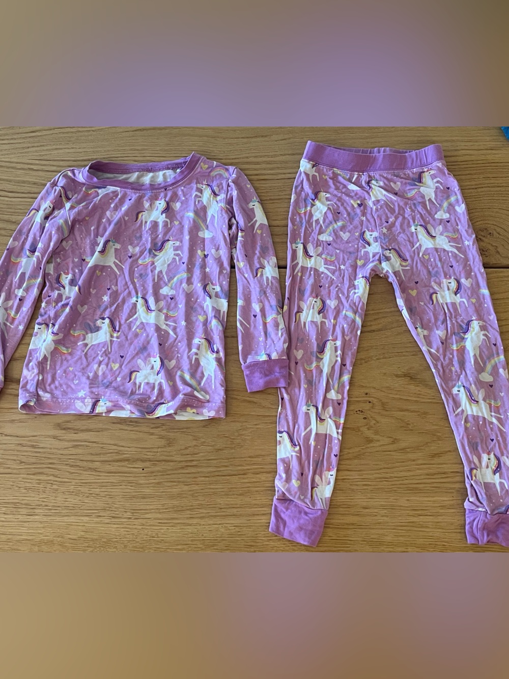 Little Sleepies Purple Unicorn Kids Pajama Set - Long Sleeve Top & Pants
